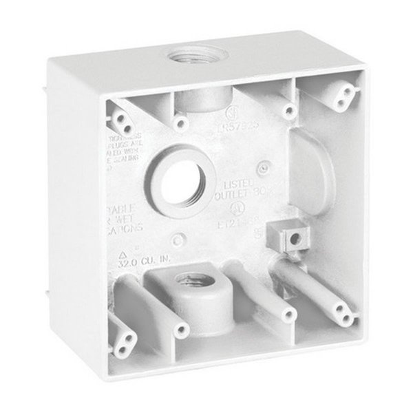 Gizmo Electrical Box, 31 cu in, Square Box, 2 Gang, Aluminum, Square GI157159